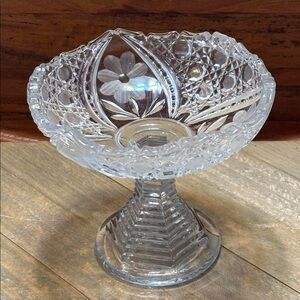 Vintage Imperial Glass Crystal Compote Glass